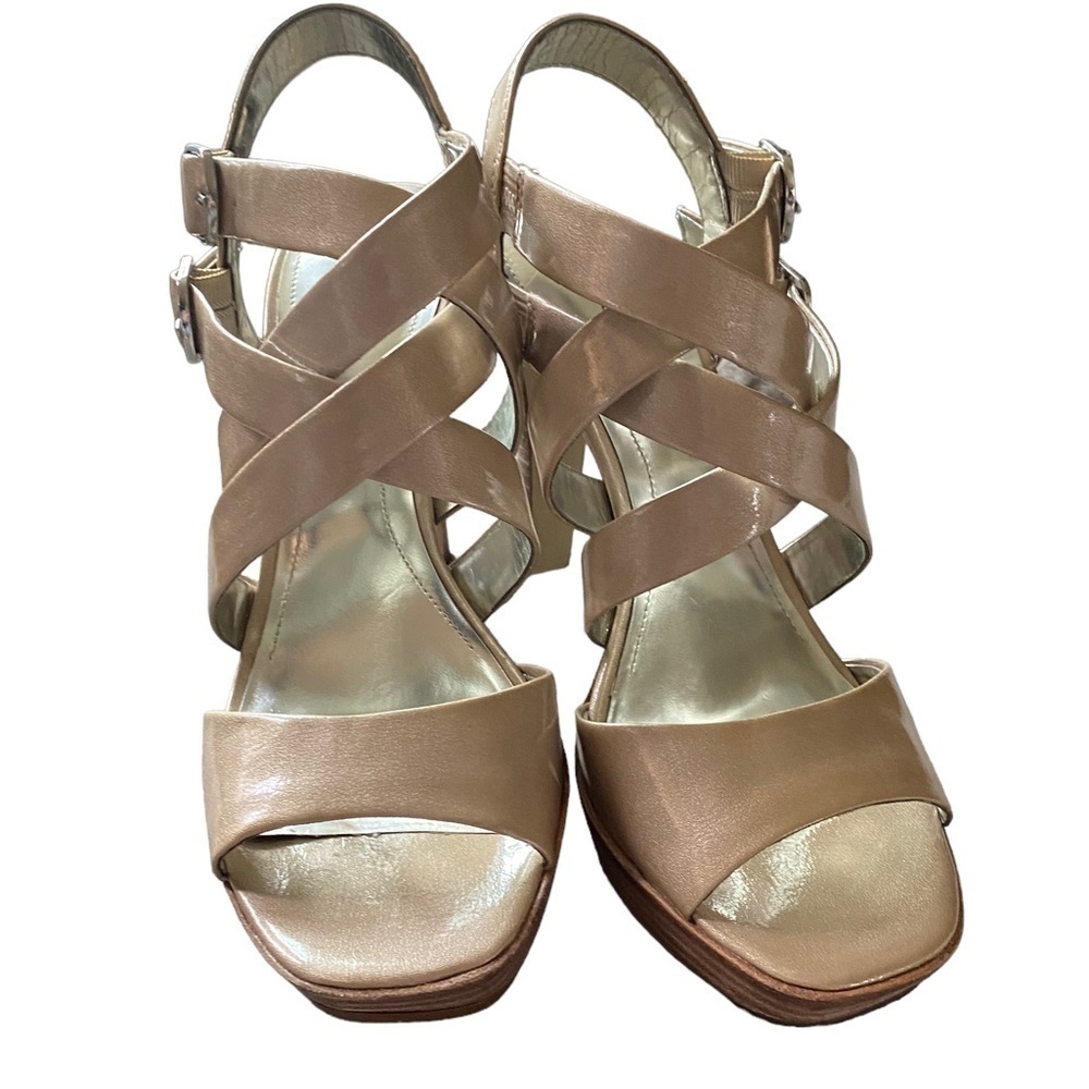 Style & Co  Womens Doris Nude Strappy Heels SZ 8.5M